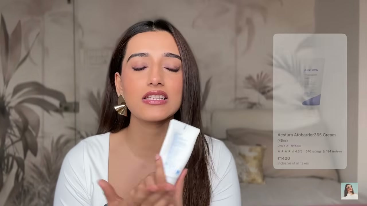 @aashiadani reviewing AESTURA ATOBARRIER365 Cream at 13:36 in a YouTube Shorts video