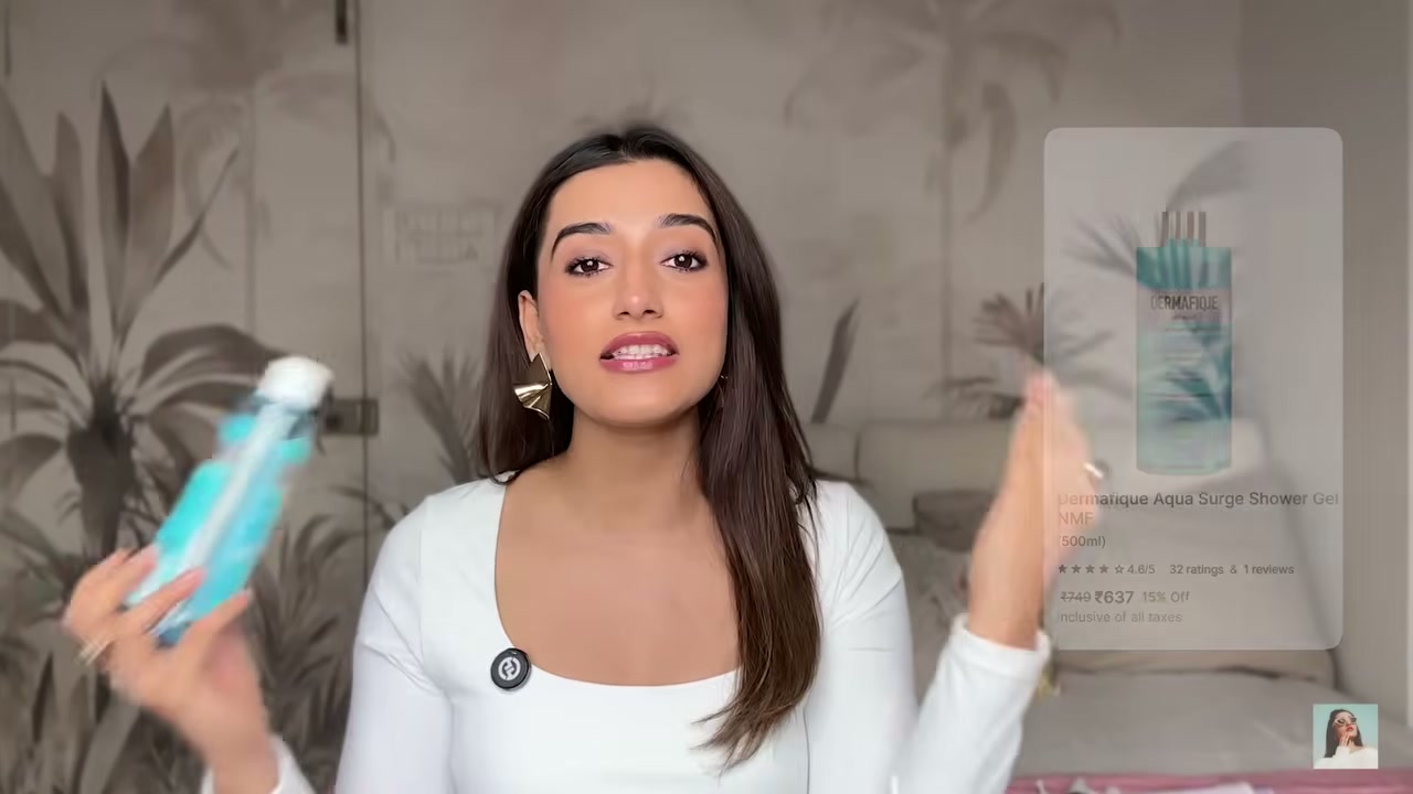 @aashiadani reviewing Derma Co Body Wash at 28:43 in a YouTube Shorts video