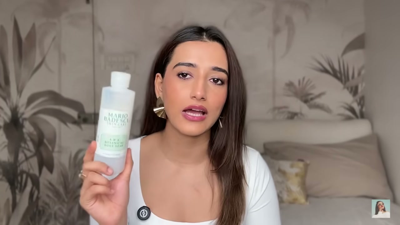 @aashiadani reviewing Mario Badescu AHA Botanical Body Soap at 29:44 in a YouTube Shorts video