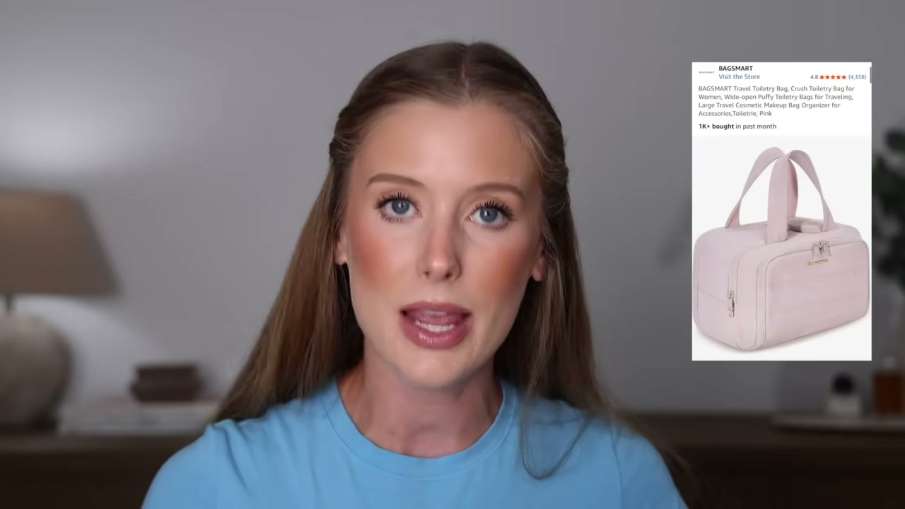 @abbeyyung reviewing Bag Smart Toiletry Bag at 23:20 in a YouTube Shorts video