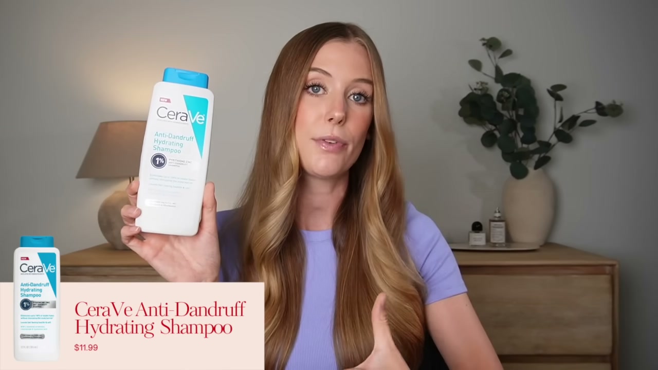 @abbeyyung reviewing CeraVe Anti-Dandruff Hydrating Shampoo at 15:06 in a YouTube Shorts video