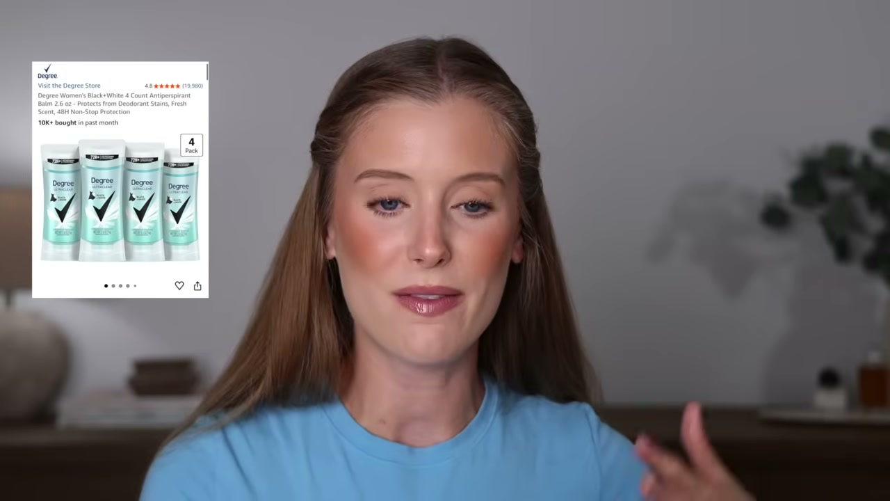 @abbeyyung reviewing Degree Women's Ultra Clear Deodorant at 17:06 in a YouTube Shorts video