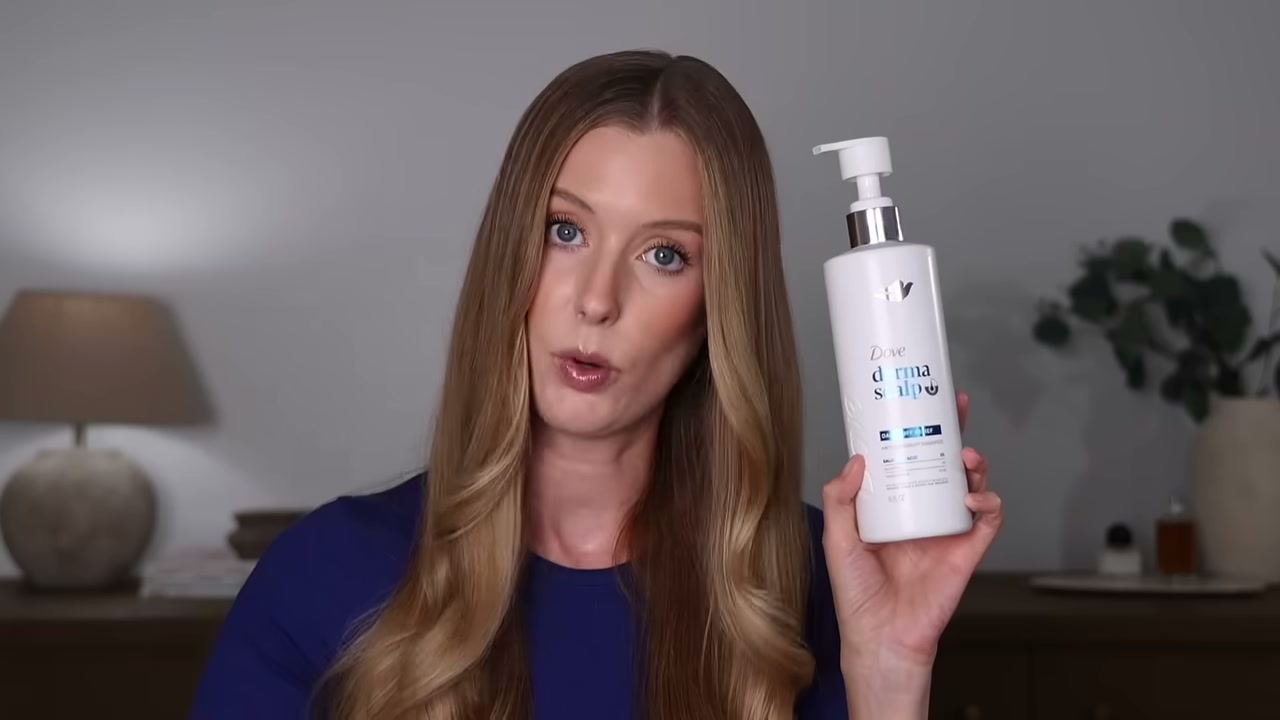 @abbeyyung reviewing Dove Derma Scalp Dandruff Relief Shampoo at 11:25 in a YouTube Shorts video