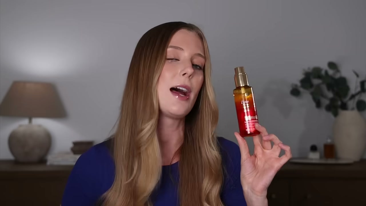 @abbeyyung reviewing Dove UV Repair & Glow Bi-Phase Serum + Oil Spray at 20:34 in a YouTube Shorts video