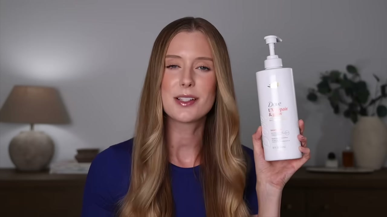 @abbeyyung reviewing Dove UV Repair & Glow Shampoo at 18:22 in a YouTube Shorts video