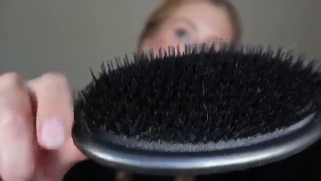@abbeyyung reviewing Drybar Flat Mate Boar Bristle Brush at 28:23 in a YouTube Shorts video
