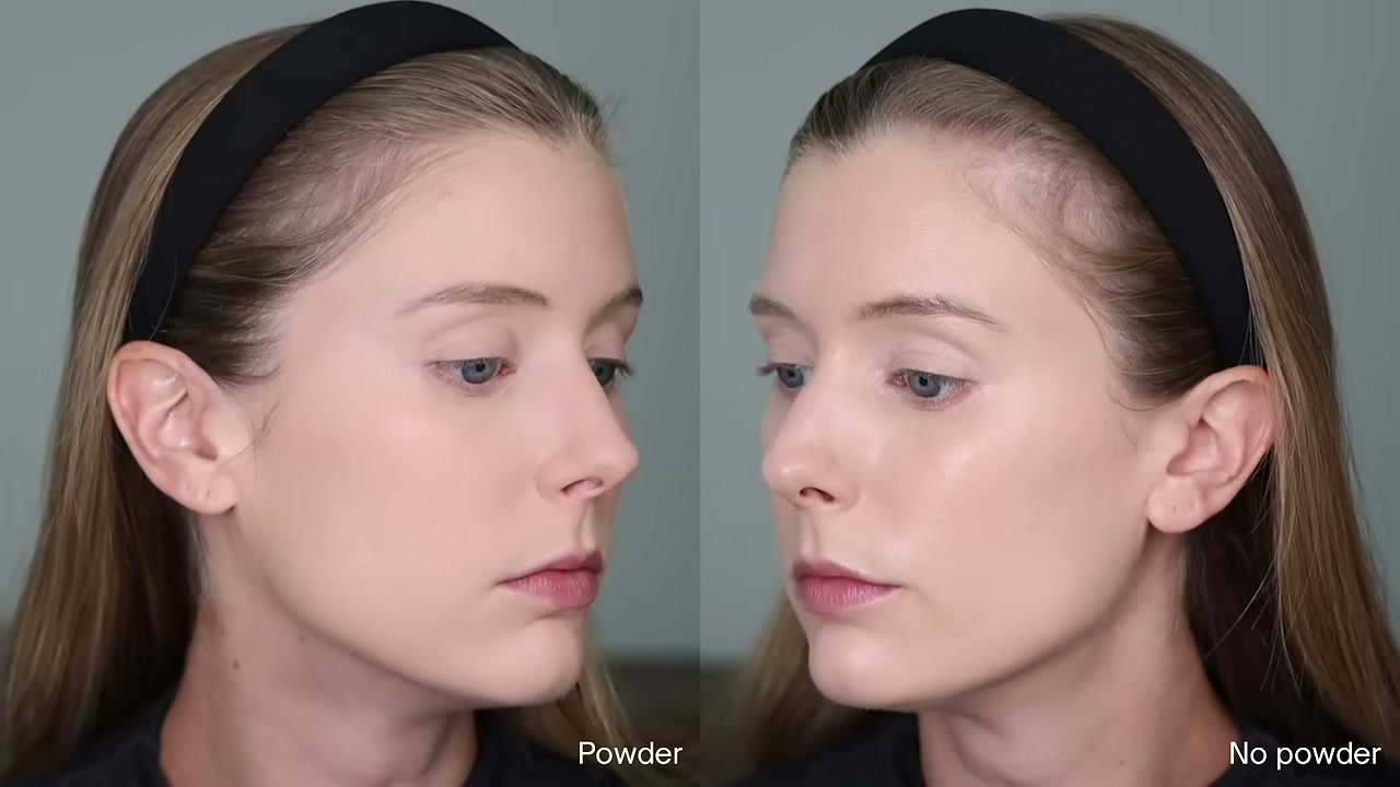 @abbeyyung reviewing Essence Silky Blur Translucent Loose Setting Powder at 20:15 in a YouTube Shorts video