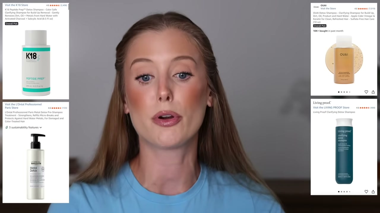 @abbeyyung reviewing K18 Peptide Prep Detox Shampoo at 25:47 in a YouTube Shorts video
