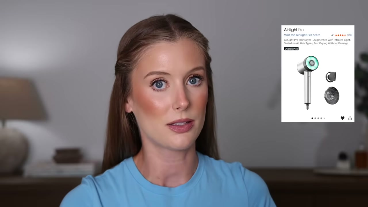@abbeyyung reviewing L'Oreal Paris Airlight Pro Hair Dryer at 32:00 in a YouTube Shorts video