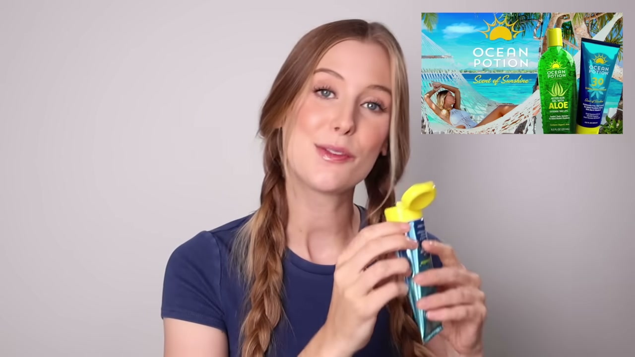 @abbeyyung reviewing Ocean Potion Sunscreen Lotion SPF 50 at 22:03 in a YouTube Shorts video