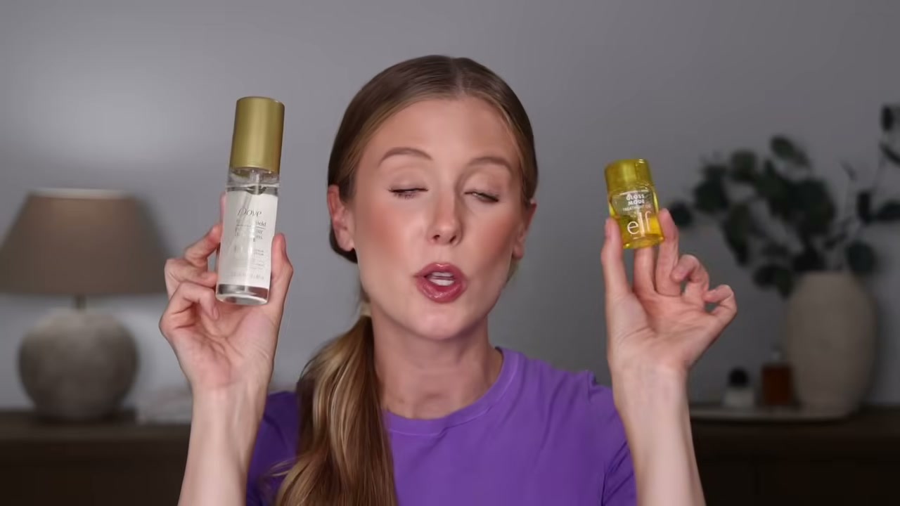 @abbeyyung reviewing OGX Coconut Miracle Oil Penetrating Oil at 23:42 in a YouTube Shorts video