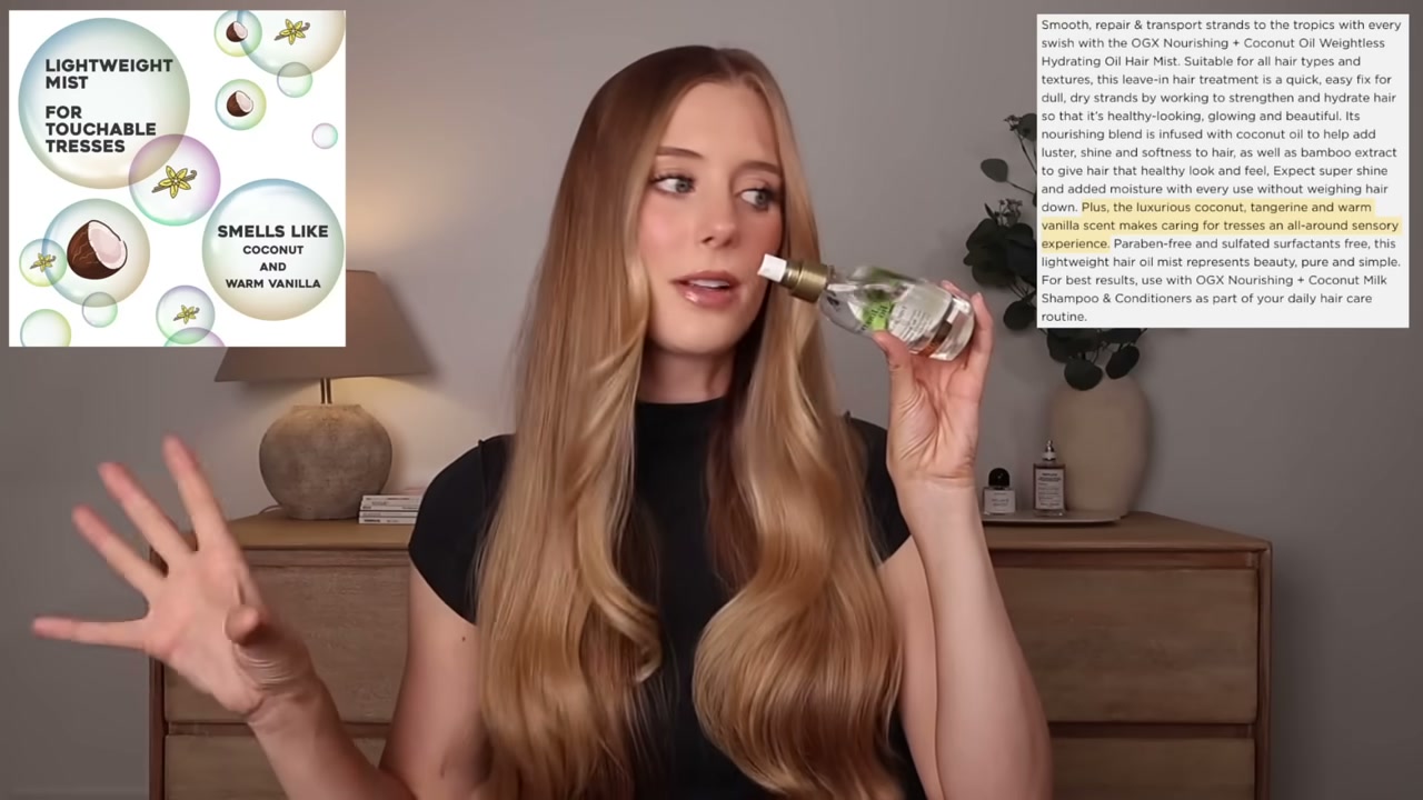 Nourishing + Coconut Oil Weightless Hydrating Hair Mist