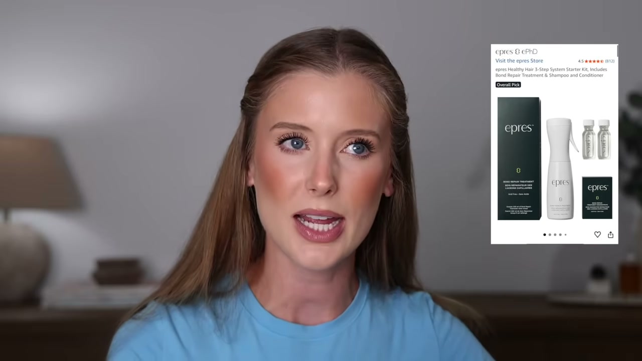 @abbeyyung reviewing Olaplex Bond Repair Treatment at 27:39 in a YouTube Shorts video