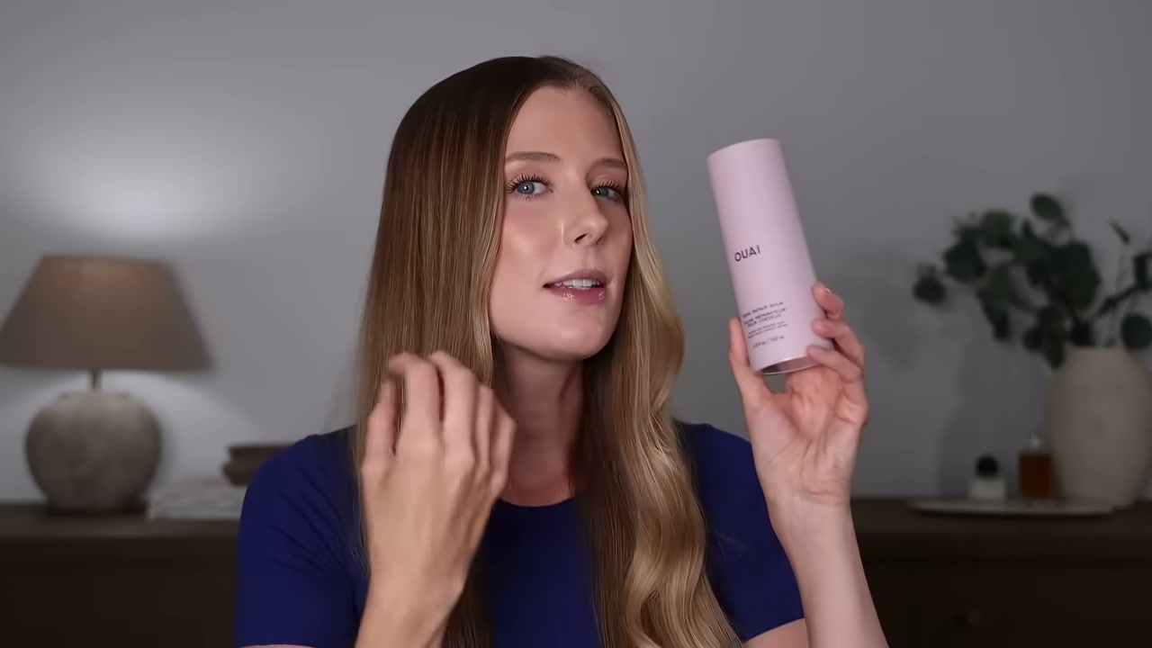 @abbeyyung reviewing OUAI Bond Repair Balm at 39:26 in a YouTube Shorts video