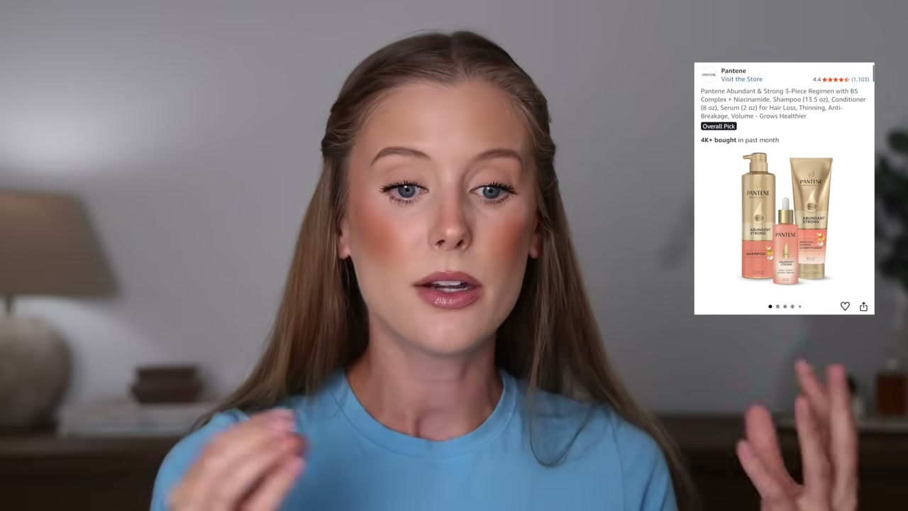 @abbeyyung reviewing Pantene Abundant and Strong Conditioner at 24:10 in a YouTube Shorts video