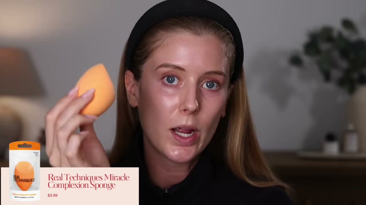 @abbeyyung reviewing Real Techniques Beauty Sponge at 01:42 in a YouTube Shorts video