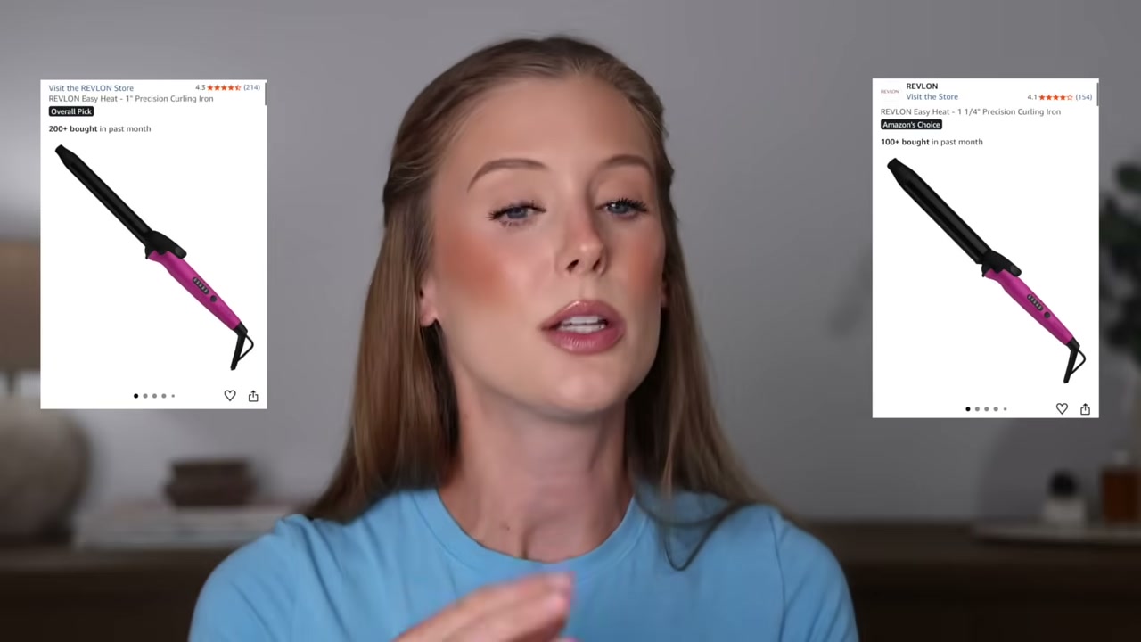 @abbeyyung reviewing Revlon Easy Heat Precision Curling Iron at 33:34 in a YouTube Shorts video