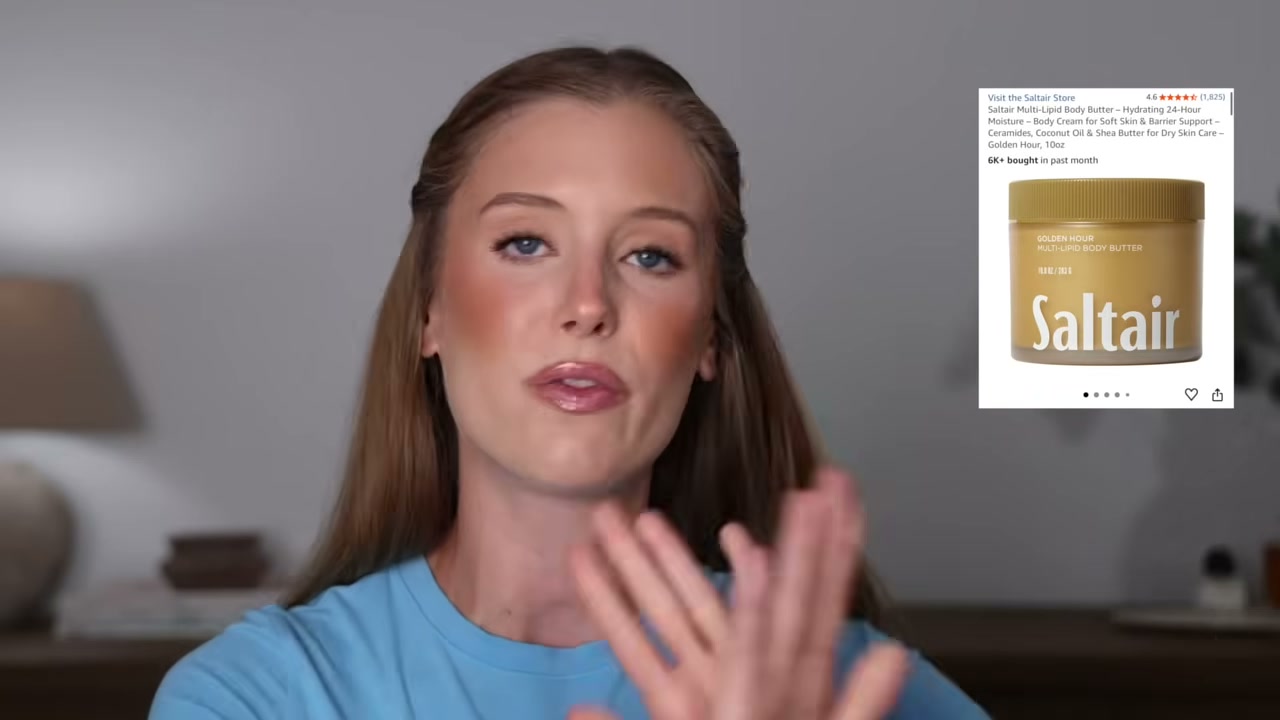 @abbeyyung reviewing Saltair Body Butter at 13:56 in a YouTube Shorts video