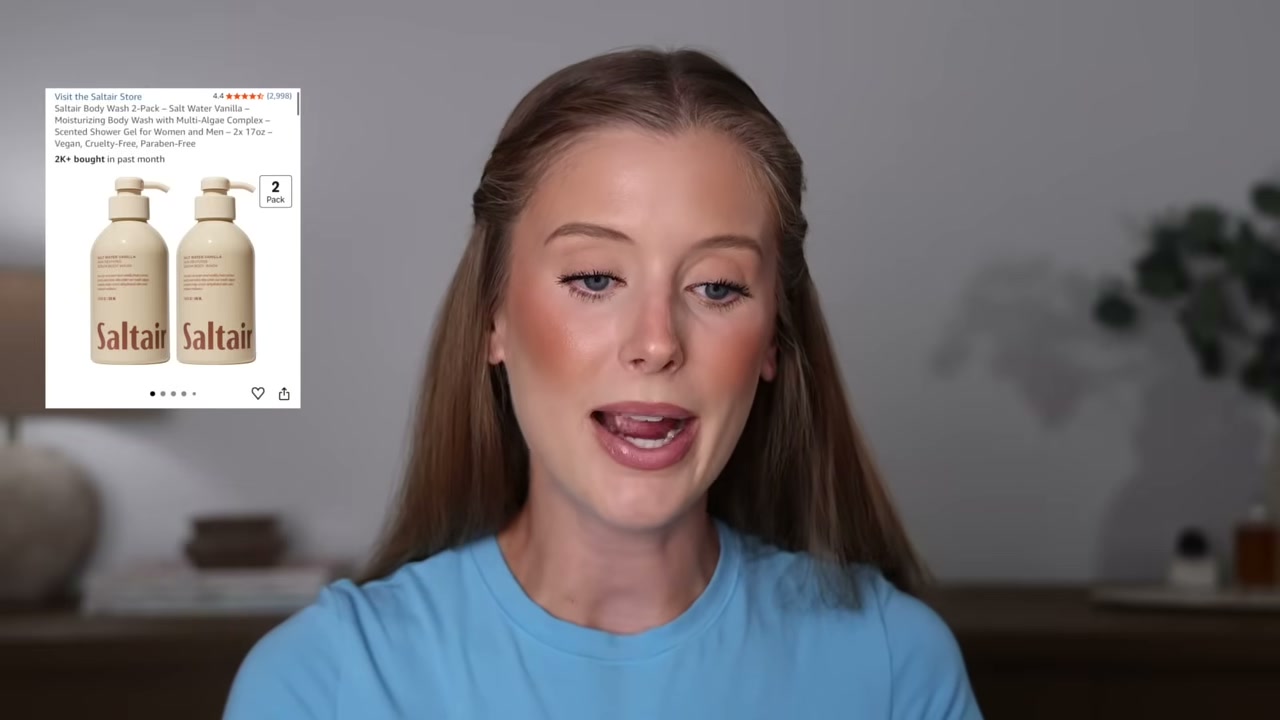 @abbeyyung reviewing Saltair Body Wash at 13:21 in a YouTube Shorts video