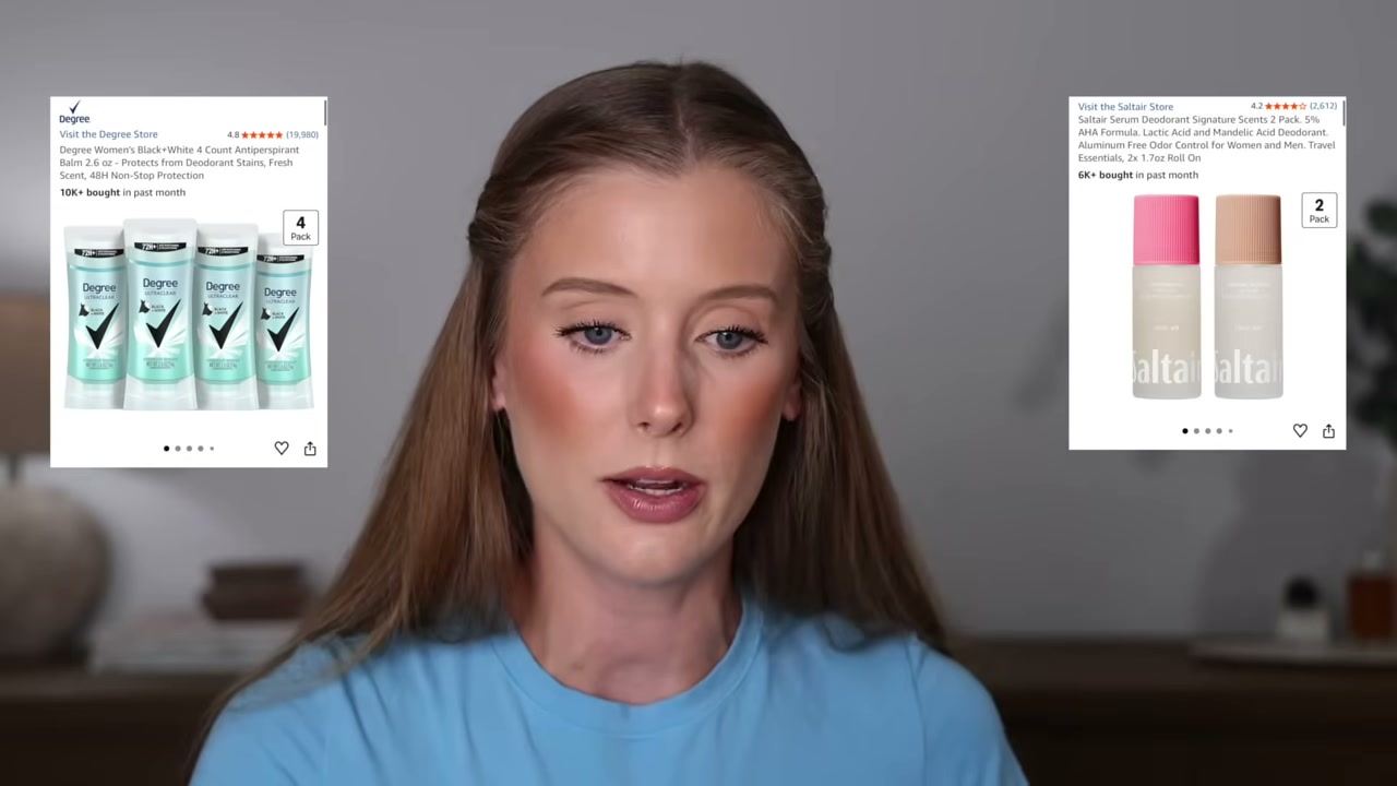 @abbeyyung reviewing Saltair Serum Deodorant at 17:31 in a YouTube Shorts video