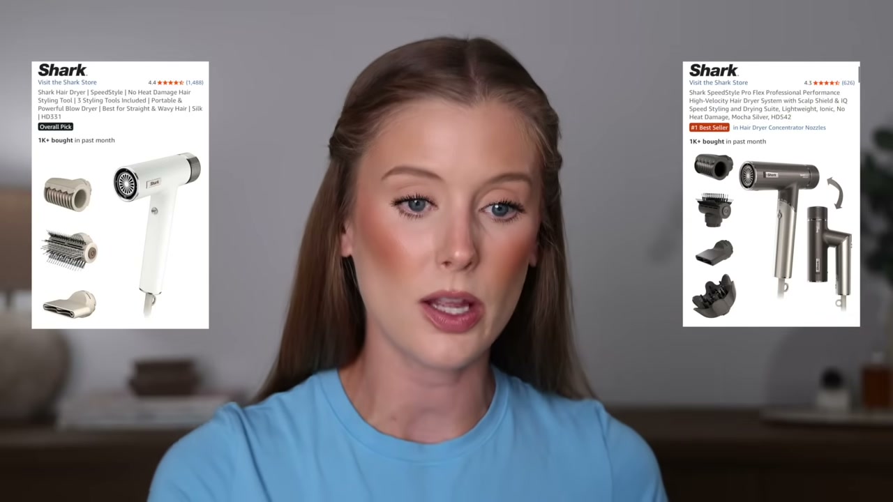 @abbeyyung reviewing Shark Speed Style Hair Dryer at 32:16 in a YouTube Shorts video