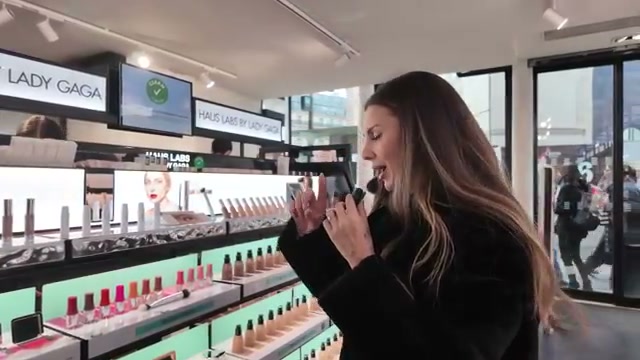 @aliandreea reviewing Haus Labs Color Fuse Longwear Hydrating Glassy Lip + Cheek Blush Balm Stick at 23:55 in a YouTube Shorts video