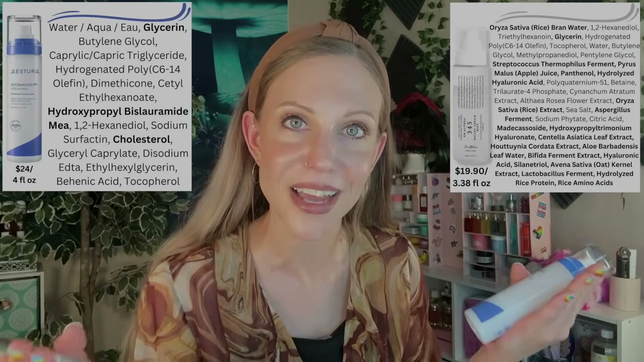 @aliceintherabbithole reviewing AESTURA Atobarrier Cream Mist at 06:51 in a YouTube Shorts video