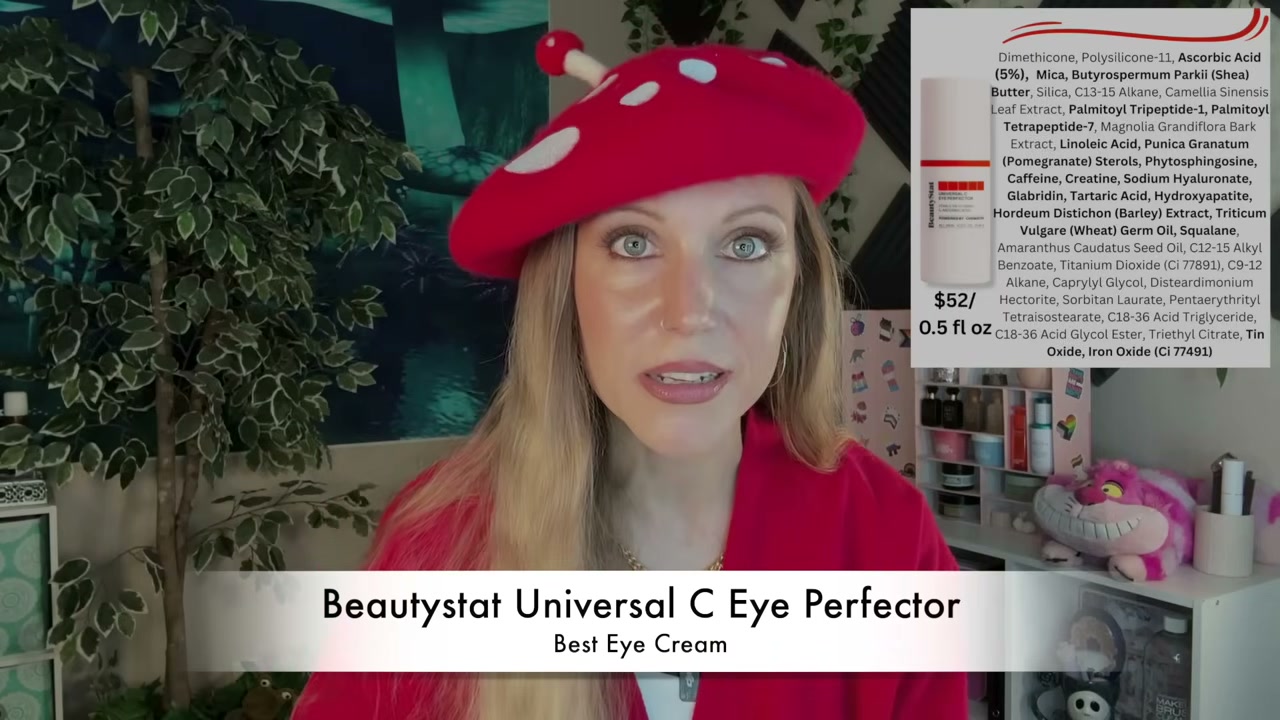 @aliceintherabbithole reviewing BeautyStat Cosmetics Universal C Eye Perfector at 09:33 in a YouTube Shorts video