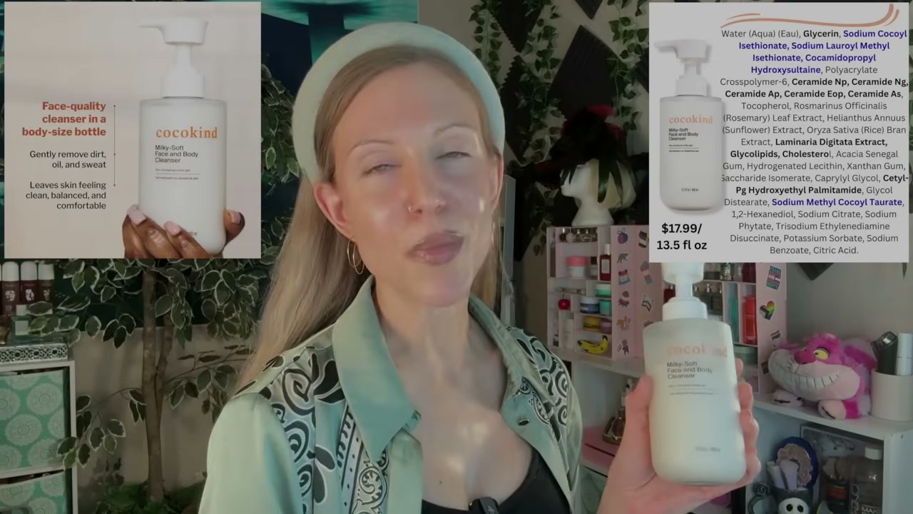 @aliceintherabbithole reviewing cocokind Milky Soft Face and Body Cleanser at 22:24 in a YouTube Shorts video