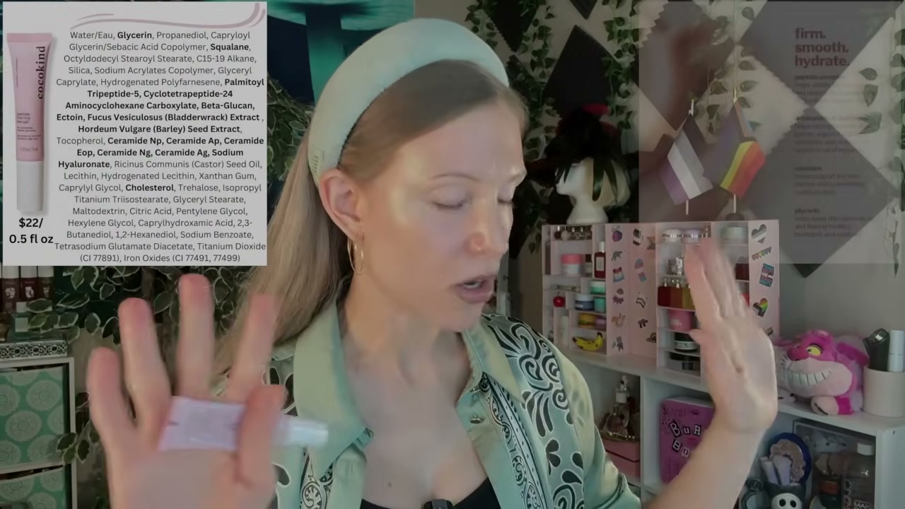 @aliceintherabbithole reviewing cocokind Peptide Fine Line Eye Gel at 20:34 in a YouTube Shorts video