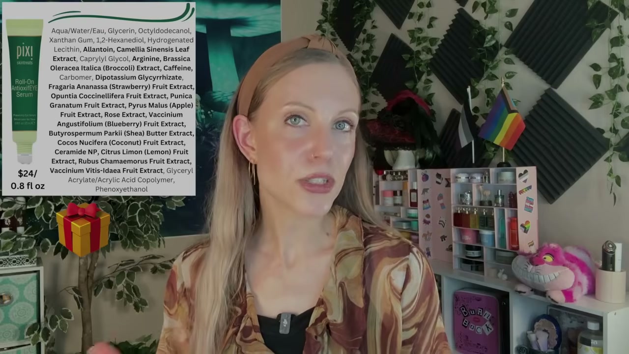 @aliceintherabbithole reviewing Pixi Roll-on Eye Detoxify Serum at 21:38 in a YouTube Shorts video