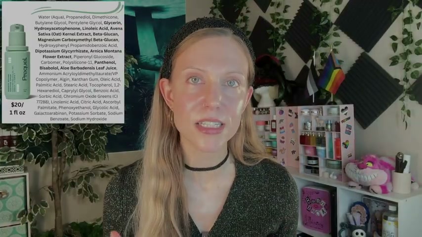 @aliceintherabbithole reviewing Prequel Redness Reform Soothing Serum at 08:29 in a YouTube Shorts video