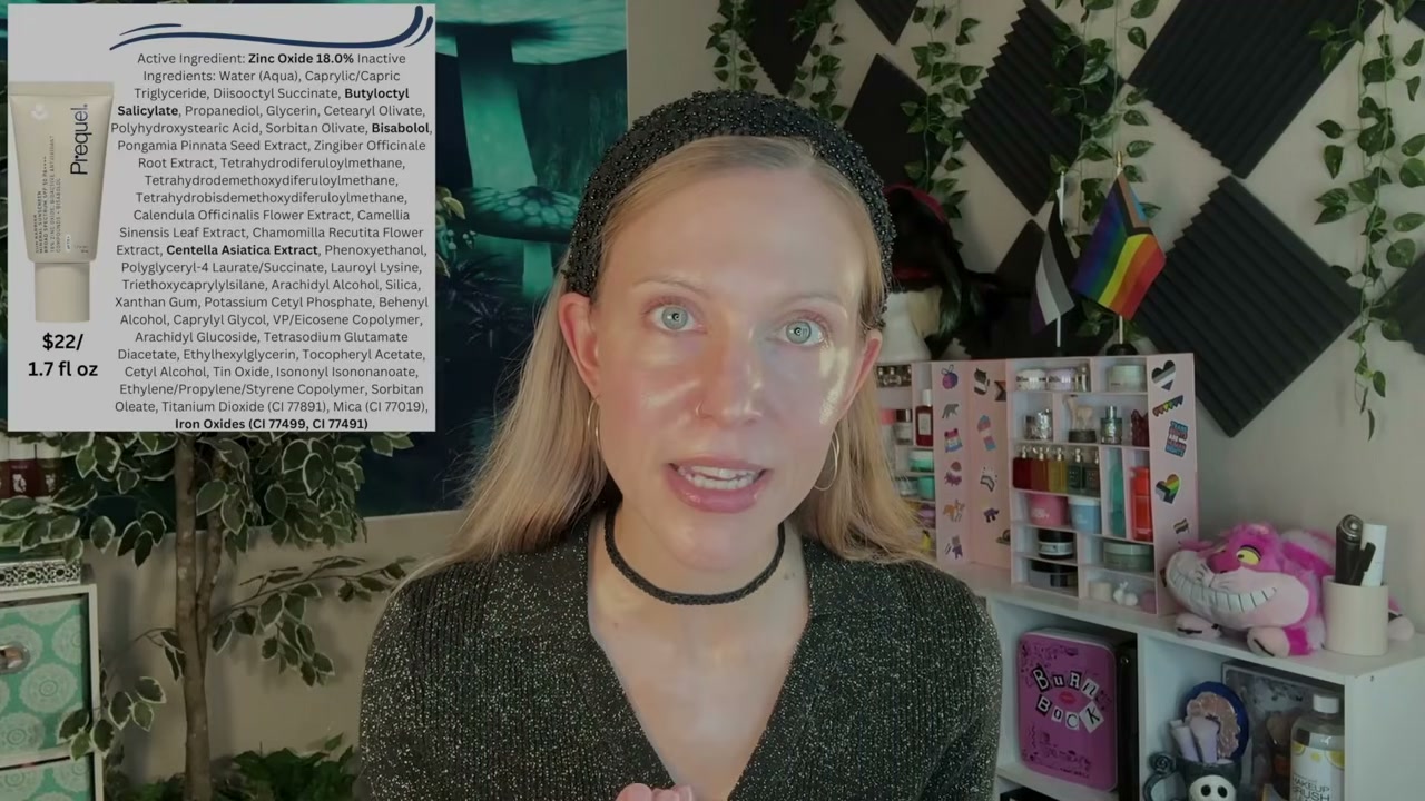 @aliceintherabbithole reviewing Prequel Sun Barrier Mineral Sunscreen Broad Spectrum SPF 50 Pa++++ at 17:11 in a YouTube Shorts video