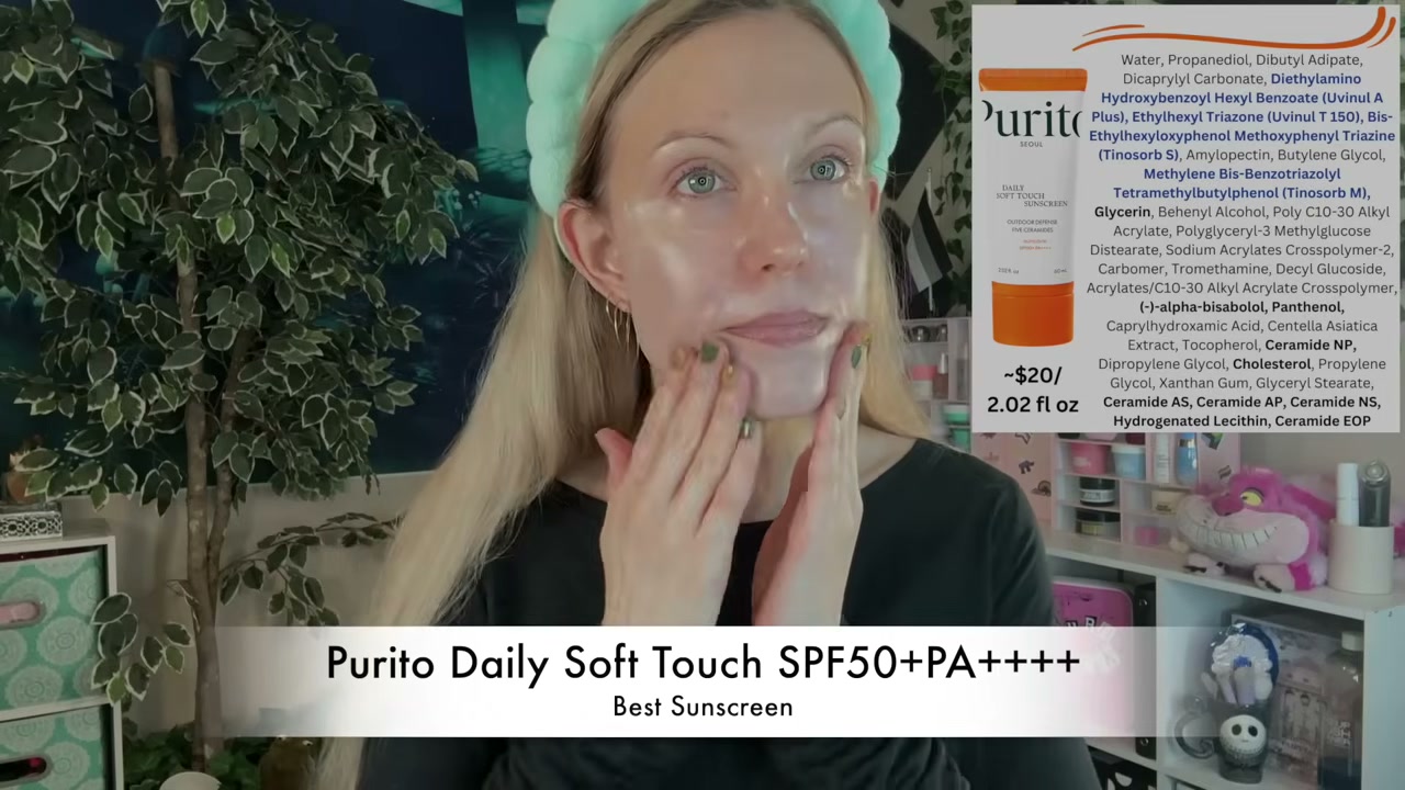 @aliceintherabbithole reviewing Purito Soft Touch Sunscreen at 12:38 in a YouTube Shorts video