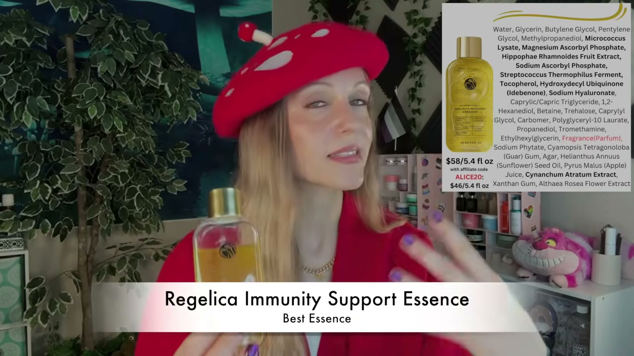 @aliceintherabbithole reviewing Regelica Immunity Support Essence at 06:41 in a YouTube Shorts video