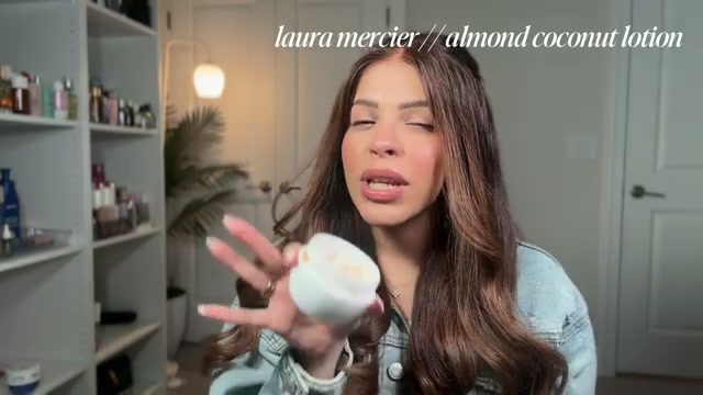 @alishasapproach reviewing Laura Mercier Almond Coconut Body Lotion at 06:31 in a YouTube Shorts video