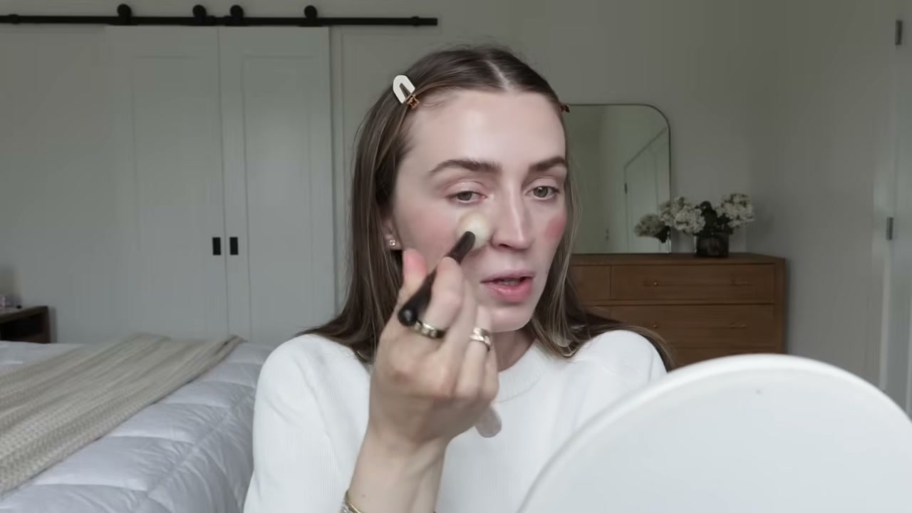 @allanaramaa reviewing Merit Bespoke Blush at 08:30 in a YouTube Shorts video