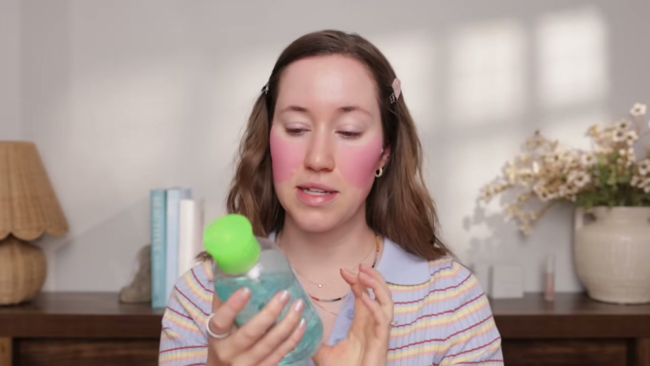 @allieglines reviewing Bioderma Sébium H2O Micellar Water at 03:45 in a YouTube Shorts video