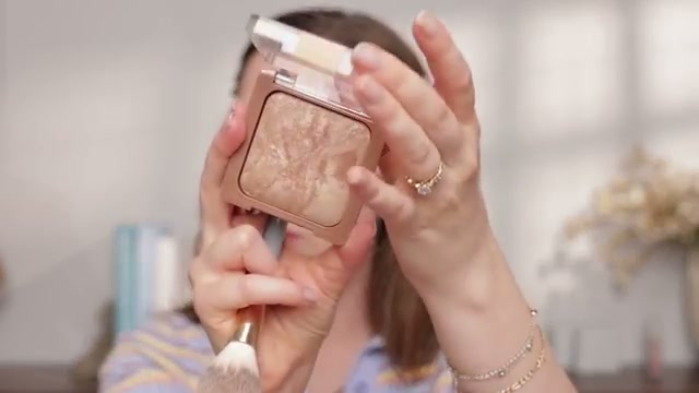 @allieglines reviewing CoverGirl Trublend Skin Enhancer Baked Luminous Bronzer at 13:13 in a YouTube Shorts video