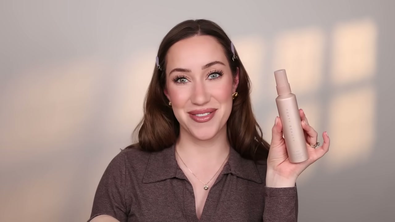 @allieglines reviewing Fenty Beauty You Mist Makeup-Extending Setting Spray at 24:05 in a YouTube Shorts video
