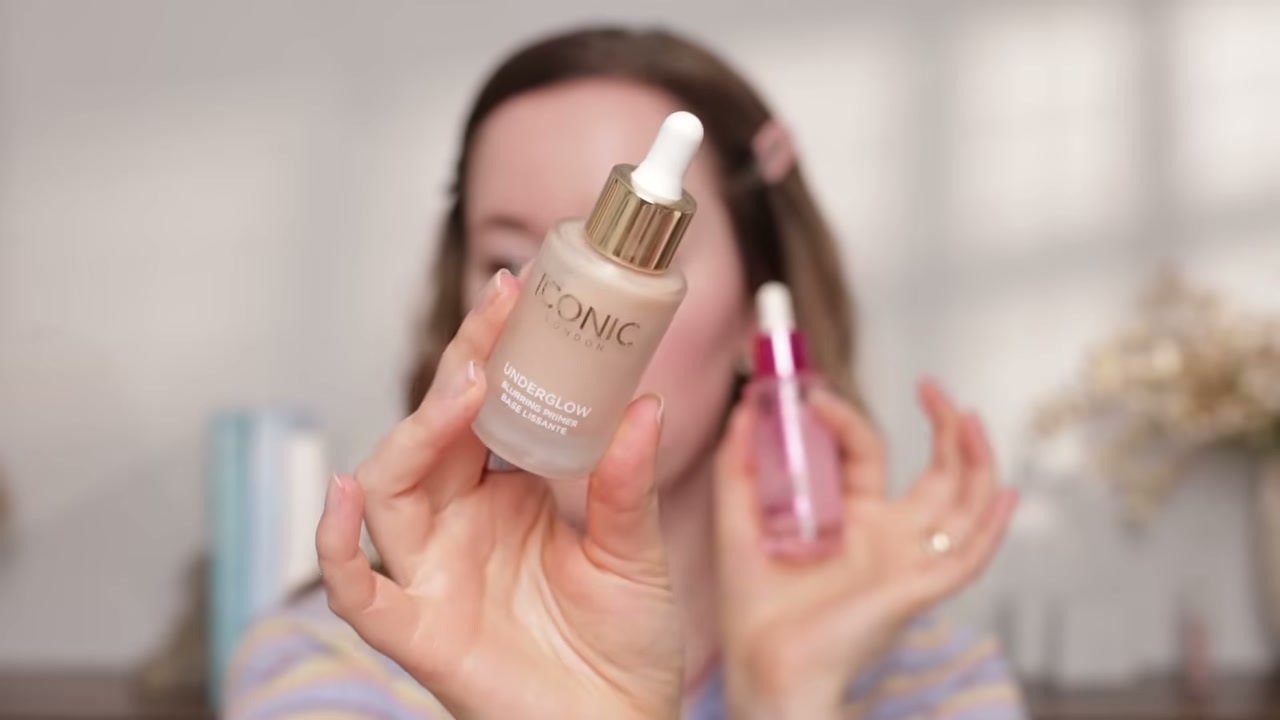 @allieglines reviewing Iconic London Underglow Blurring Primer at 06:03 in a YouTube Shorts video