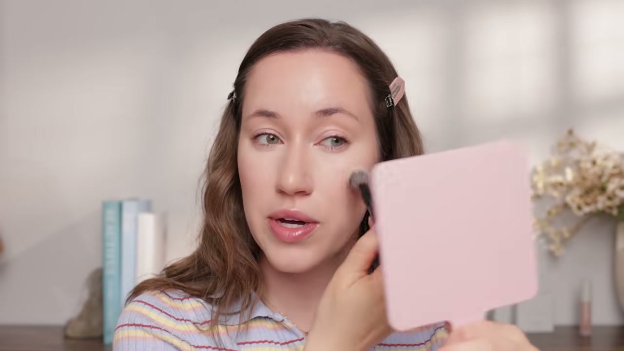 @allieglines reviewing L'Oreal Paris Infallible Blur-Fection Longwear Loose Setting Powder at 12:16 in a YouTube Shorts video