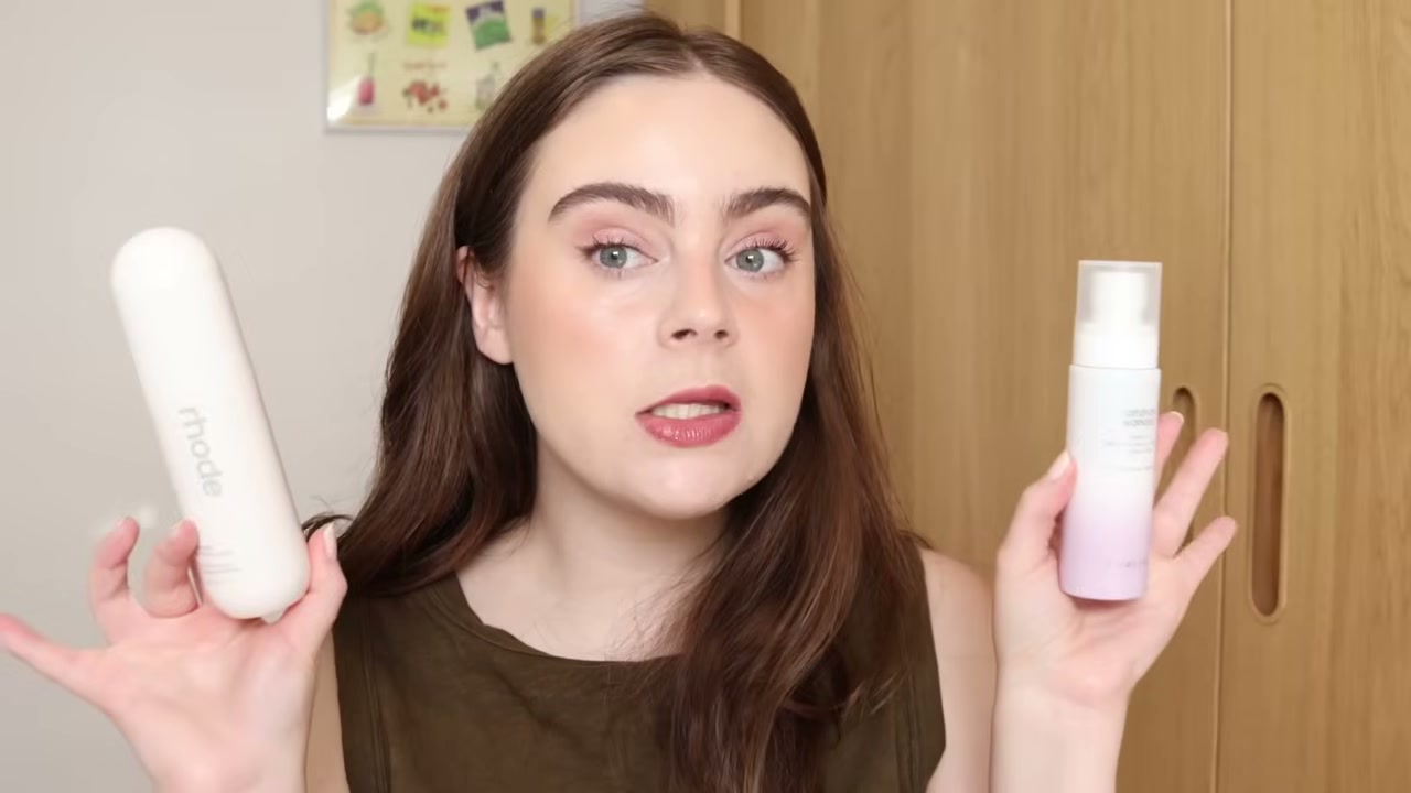 @amandaz reviewing Haruharu Wonder Black Rice Probiotics 2% Nad+ Serum Mist at 05:09 in a YouTube Shorts video