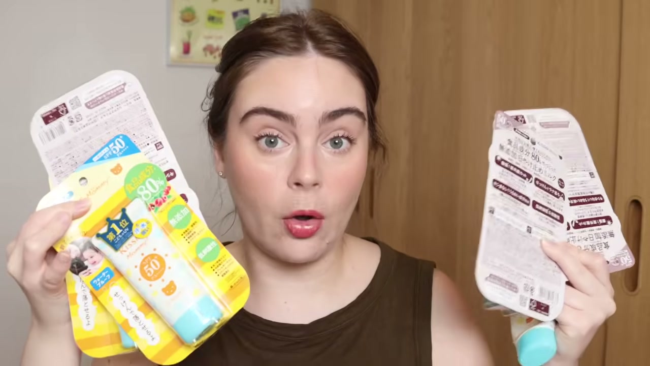 @amandaz reviewing Isehan Kiss Me Mommy UV Aqua Milk SPF 50+ Pa++++ at 08:05 in a YouTube Shorts video