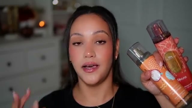 @amyglam reviewing Bath & Body Works Fragrance Mists at 09:24 in a YouTube Shorts video