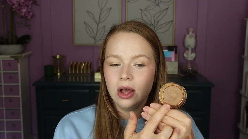 @amylovesmakeup reviewing Milani Amalfi Glow Baked Bronzer at 06:41 in a YouTube Shorts video