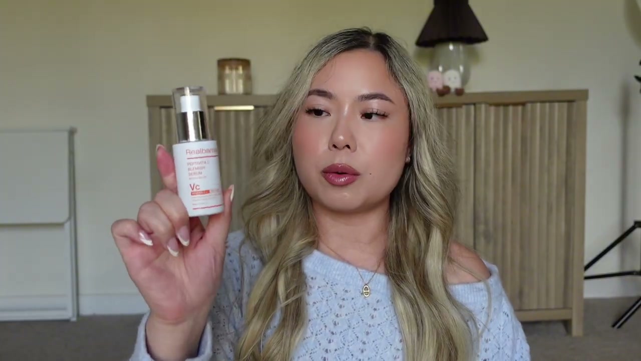 @amyswanofficial reviewing Real Barrier Peptivita C Serum at 09:17 in a YouTube Shorts video