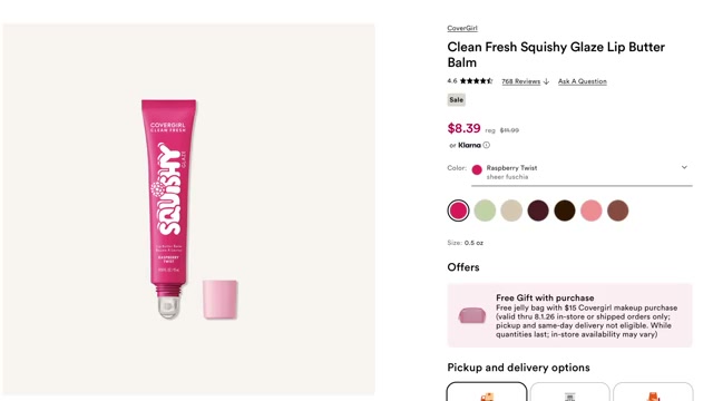 @andreamatillano reviewing CoverGirl Squishy Glaze Lip Butter Balm at 26:51 in a YouTube Shorts video