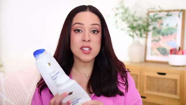 andreamatillano mentioning Dove Intense Repair Damage Therapy Shampoo and Conditioner at 19:11 in their YouTube video