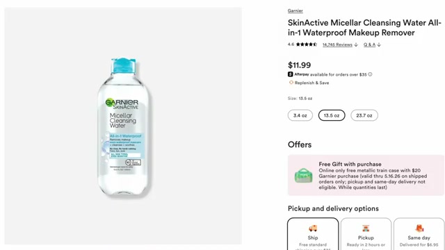 andreamatillano mentioning Garnier Waterproof Micellar Water at 24:46 in their YouTube video